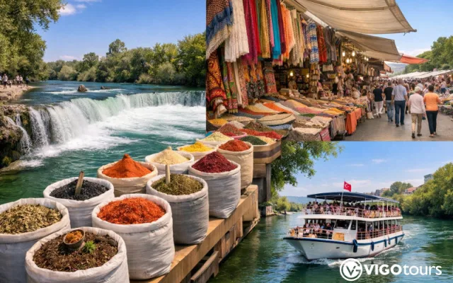 Bootstour ab Belek & Basarbesuch | Manavgat Wasserfall Tour
