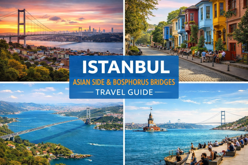 Azjatycka strona Stambułu i mosty nad Bosforem