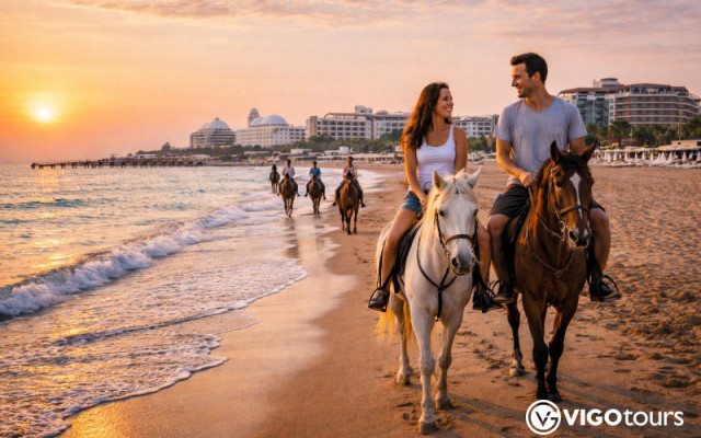 Верховая езда в Белеке — пляж и природные маршруты