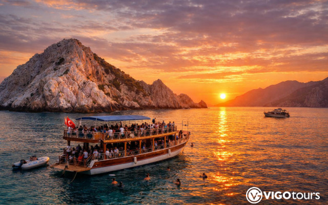 Закатный тур на катере на остров Сулуада из Анталии и Кемера