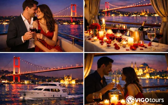 İstanbul Boğazı'nda 14 Şubat Sevgililer Günü Yemeği