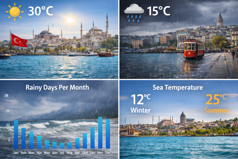 Explore Istanbul’s Climate: Weather, Rainfall, and Sea Temperatures