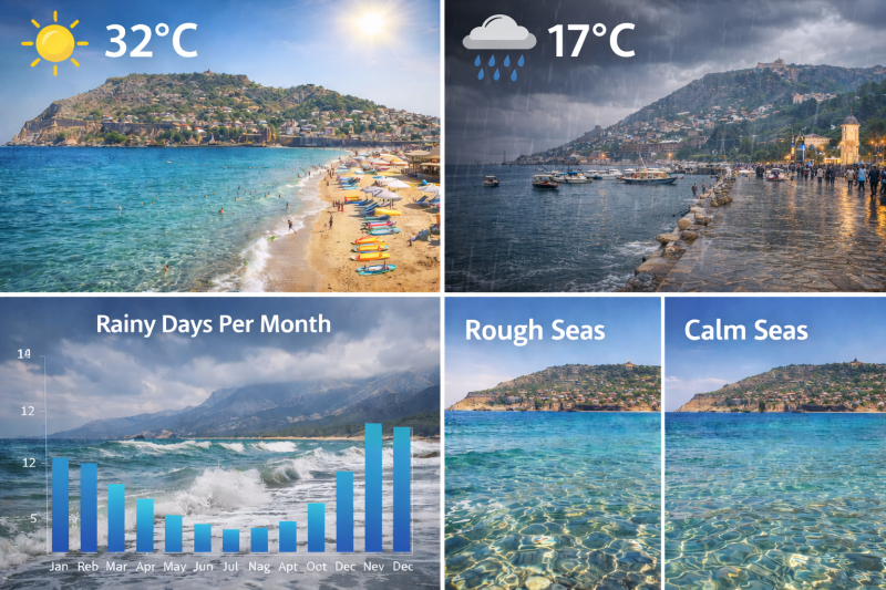 Discover Alanya’s Weather: Temperatures, Rainfall, and Sea Conditions