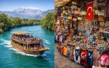 Manavgat Flussfahrt ab Side mit Wasserfall und Basar — 8/9