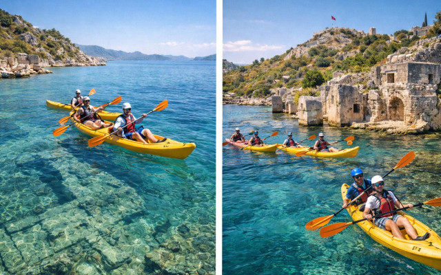 Kajaktour in Kaş: Entdecken Sie die versunkene Stadt Kekova