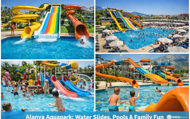 Alanya Aquapark Wasserrutschen Pools Familienfreundlich