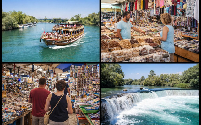 Bootstour ab Belek & Basarbesuch | Manavgat Wasserfall Tour
