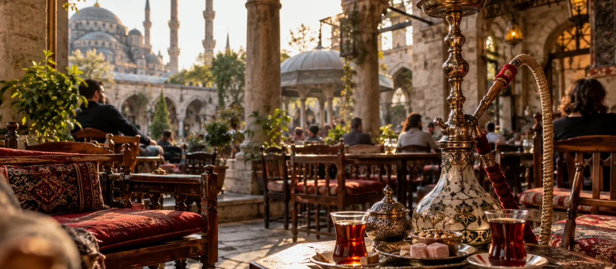 Historische Shisha-Lokale in Istanbul und osmanische Kaffeehauskultur